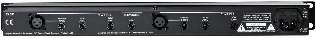 Crossover Activo Applied Research Technology CX311 Negro 2 Vías Estéreo 3 Vías Mono