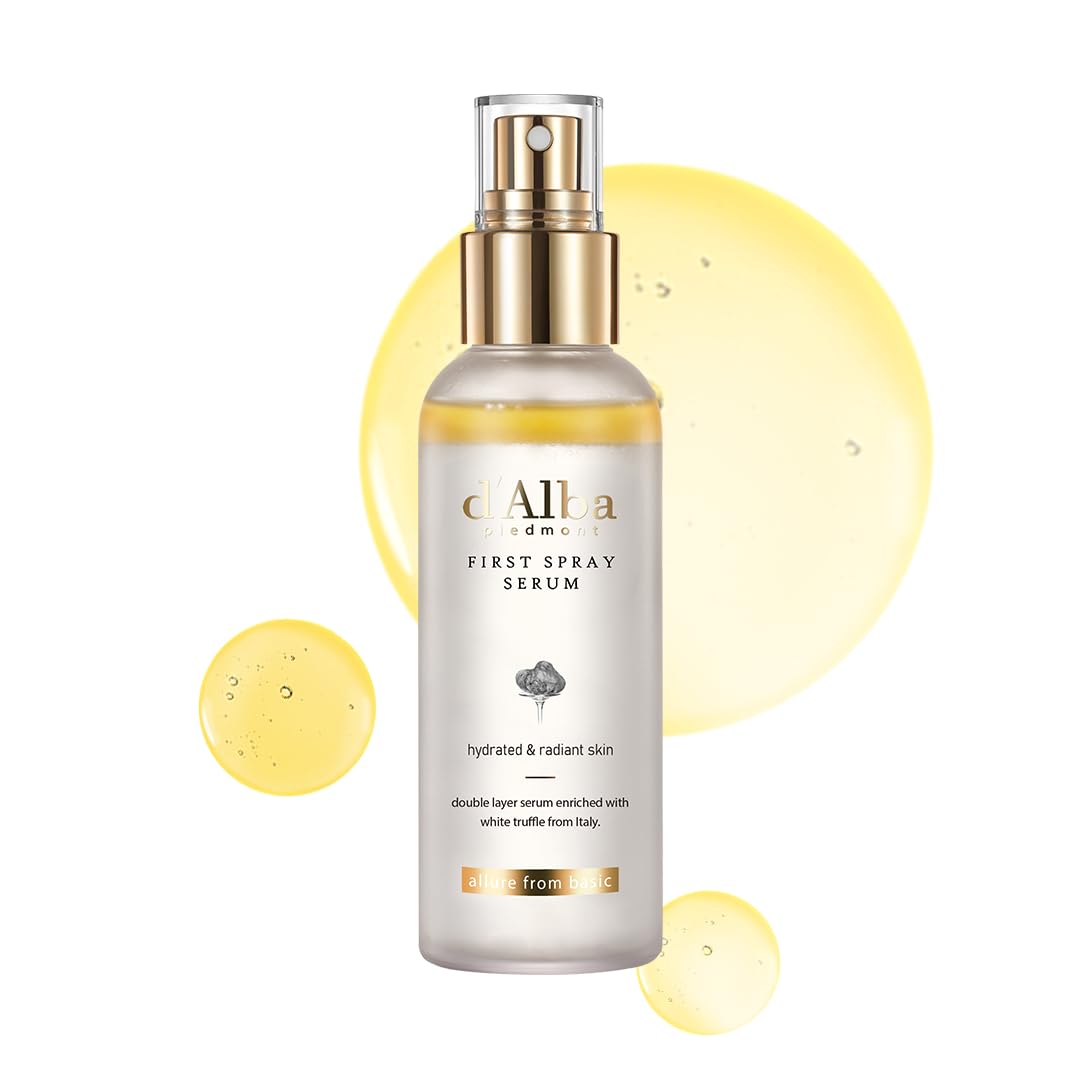 d'alba Piedmont Leopard Outdoor Products d'Alba Italian White Truffle First Spray Serum, Vegan Skincare, Hydrating Facial Mist with White Truffles, Glow Serum for Radiant Skin, All in One Care, 3.38 Fl Oz