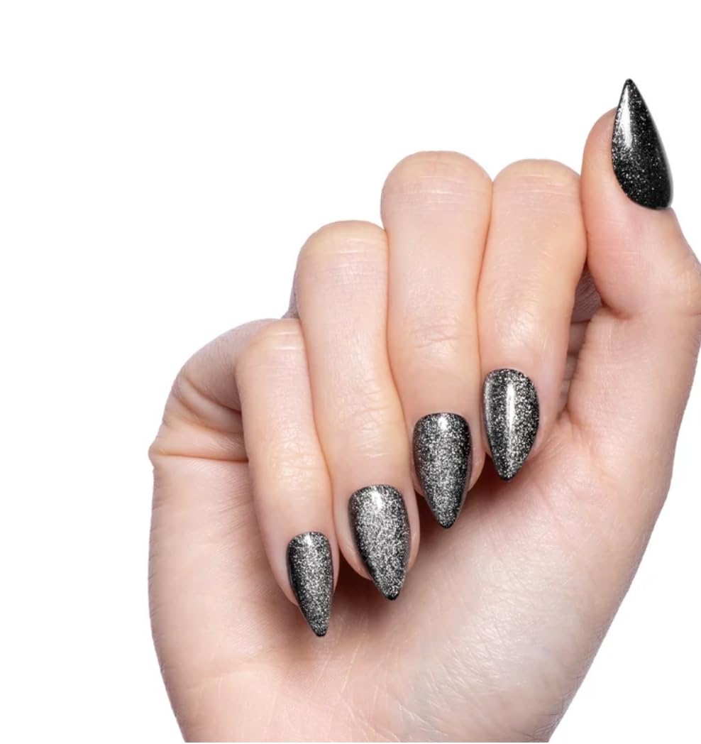 Olive & June Uñas Postizas Instant Mani Medium Stiletto, Tinta Aterciopelada, 42 Piezas