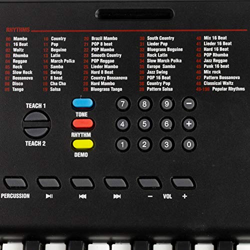 Teclado Portátil RockJam Negro 61 Teclas