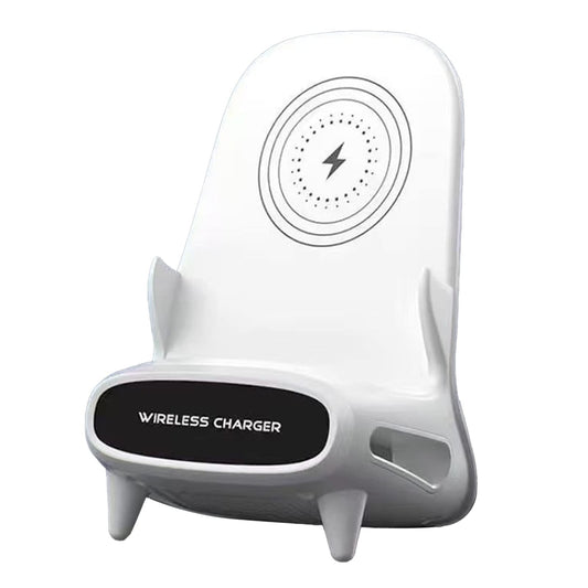 Airshi Soporte de Cargador Inalámbrico, Soporte de Carga Inalámbrico de Estilo de Silla de Detección Sensible para Oficina (Magnético)