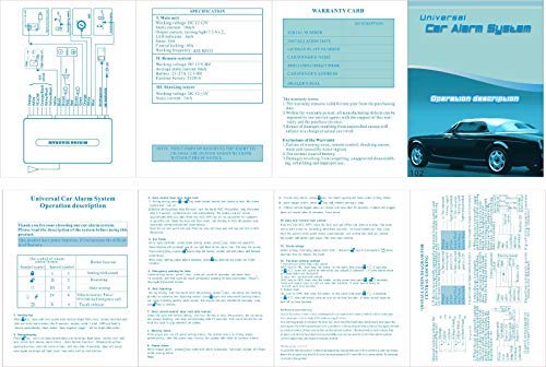 Kit de Cerradura Central para Automóvil Universal con Alarma y Sensor de Impacto para 4 Puertas Keyless Entry