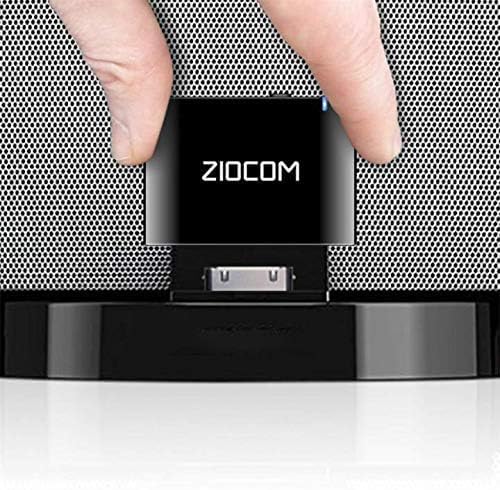 Receptor Bluetooth ZIOCOM Negro con Cable Auxiliar de 3.5 mm para Bose SoundDock y Altavoces de 30 Pines