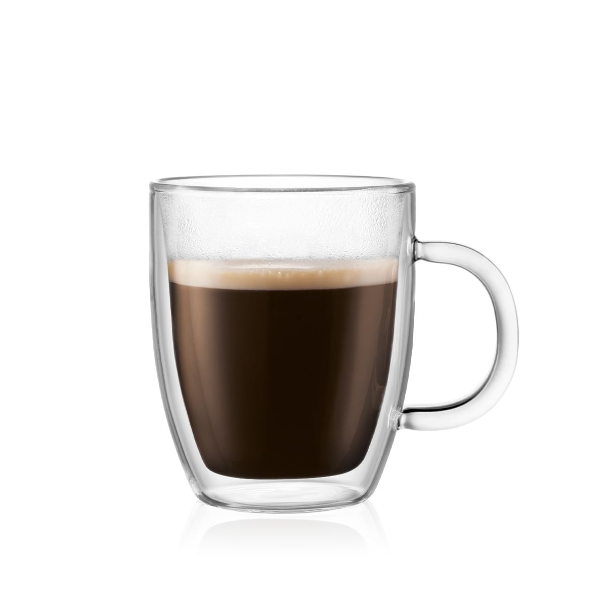 Bodum Bistro Double-Wall Insulated tazas espresso (Cristal, 5-Ounce, Conjunto de 2, Empaque original, Transparente, 1