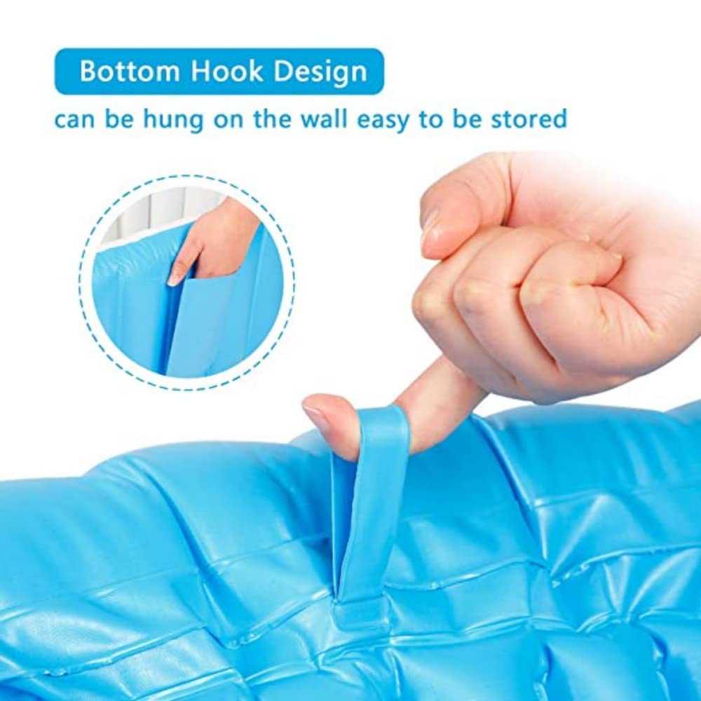 Bañera Inflable de Viaje Antideslizante para Bebé Mini Piscina Azul