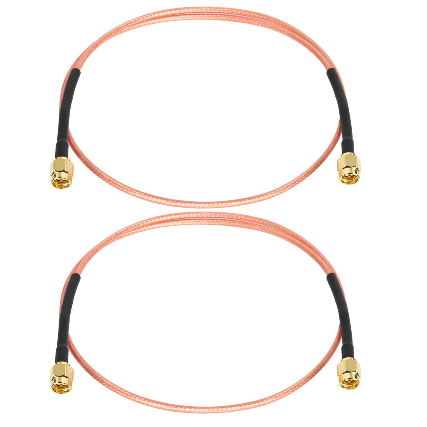 XRDS -RF Cable SMA macho a SMA macho 2 pies, Cable coaxial SMA RG316 Cable de extensión de antena SMA (2 piezas)