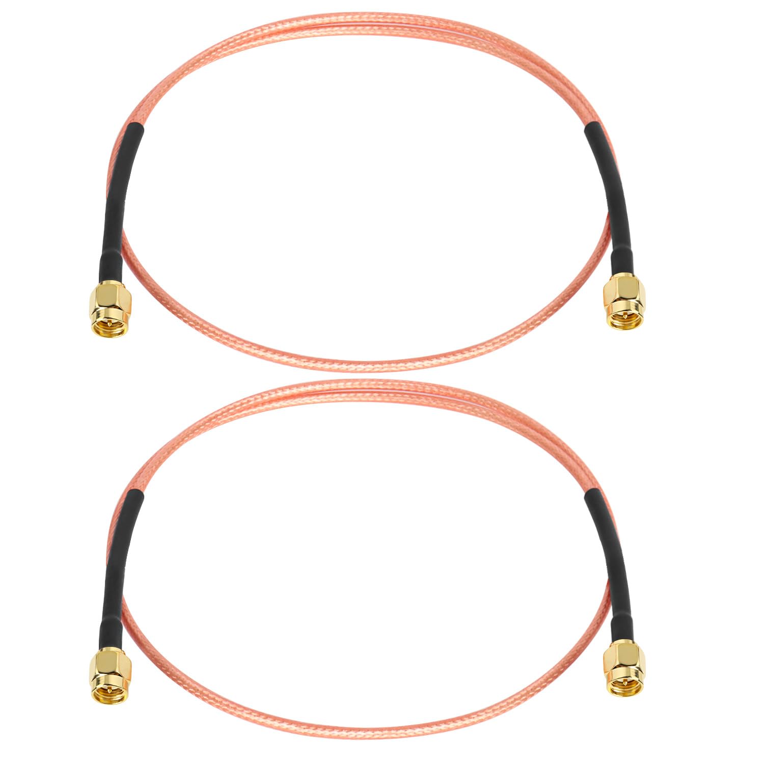 XRDS -RF Cable SMA macho a SMA macho 2 pies, Cable coaxial SMA RG316 Cable de extensión de antena SMA (2 piezas)