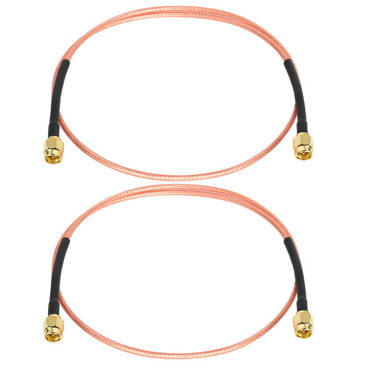 XRDS -RF Cable SMA macho a SMA macho 2 pies, Cable coaxial SMA RG316 Cable de extensión de antena SMA (2 piezas)