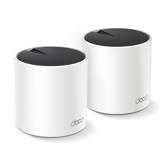 TP-Link Deco AX3000 WiFi 6 Mesh System – Cubre hasta 4500 pies Cuadrados, reemplaza el Router y Extensor inalámbricos, 3 Puertos Gigabit por Unidad, soporta Ethernet Backhaul (Deco X55, Paquete de 2)