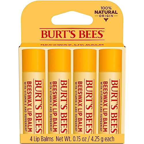 Bálsamo Labial Con Cera De Abejas 100% Natural - Lip Balm Beeswax | Pack X 4