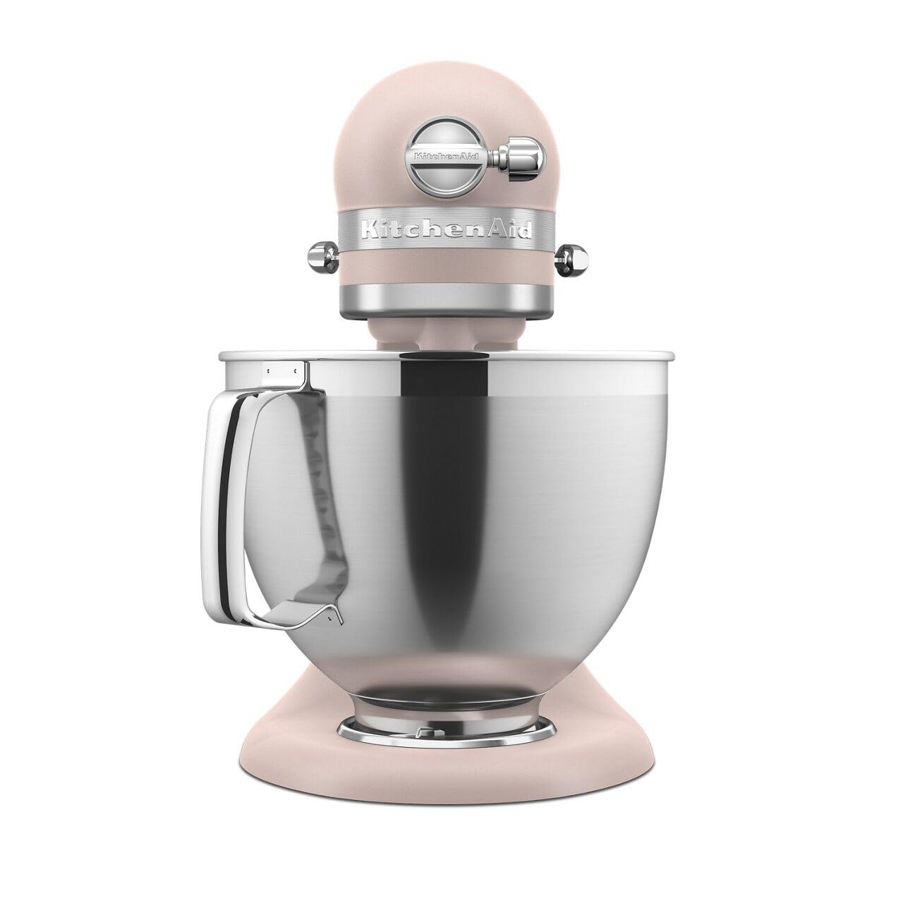 KitchenAid Artisan Series KSM195PSFT - Batidora de pie con cabezal inclinable con paquete de accesorios premium, color rosa pluma, color rosa