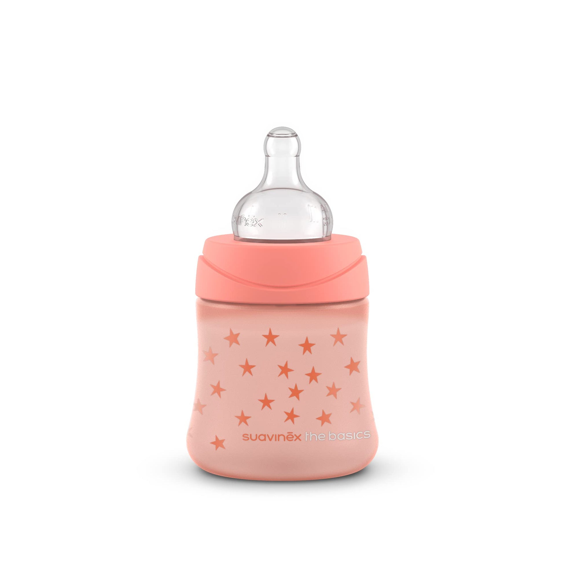 Set de Biberones Basics Rosa Tetina Redonda Silicon 150ml Flujo Lento