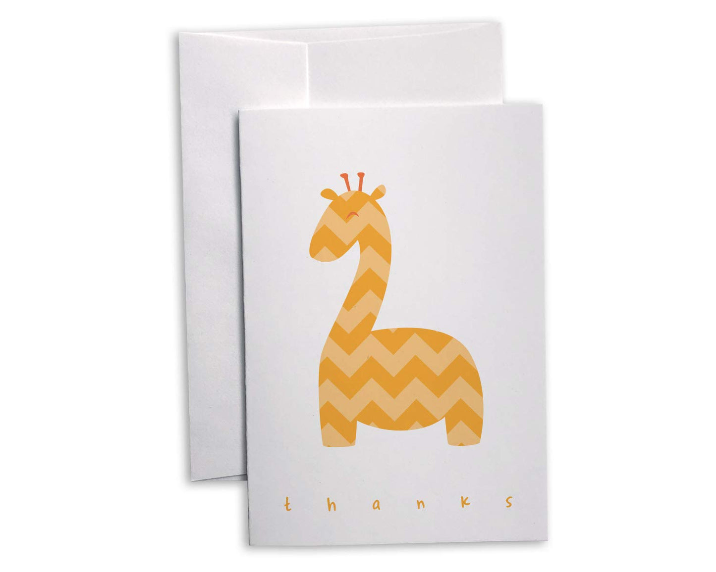 Chevron Baby Tarjetas de agradecimiento – 48 tarjetas y sobres (jirafa amarilla)