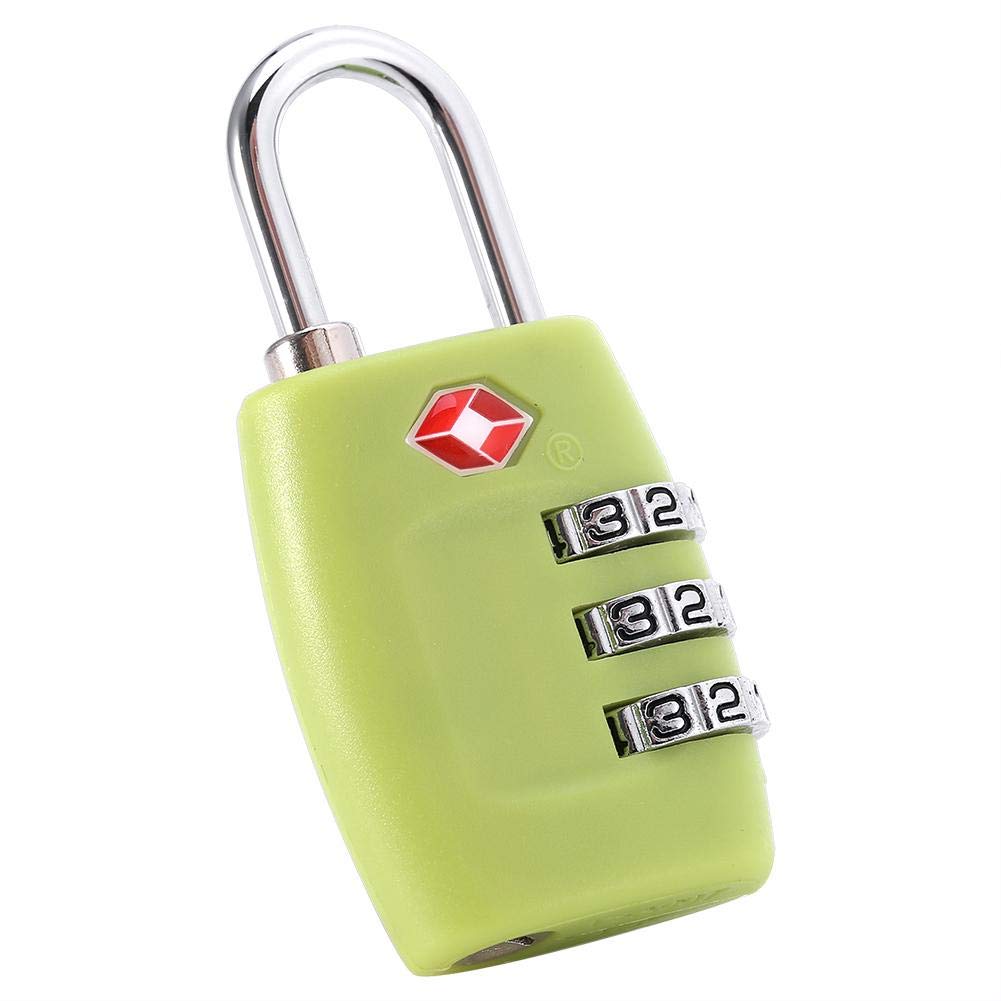 Candados para equipaje Candados de seguridad de 3 dígitos Candados con combinación Candado con código para maletas de viaje Estuche para equipaje(Verde)
