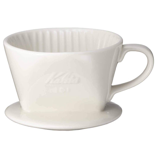 Kalita - Gotero de café de cerámica para 1 a 2 personas, color blanco, 101 Lotto #01001