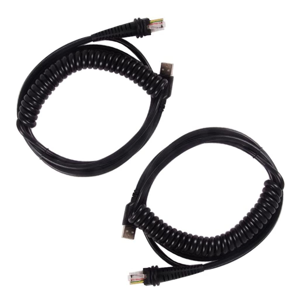 Cable USB Coiled 9ft para Escáner Honeywell Barcode Tipo A