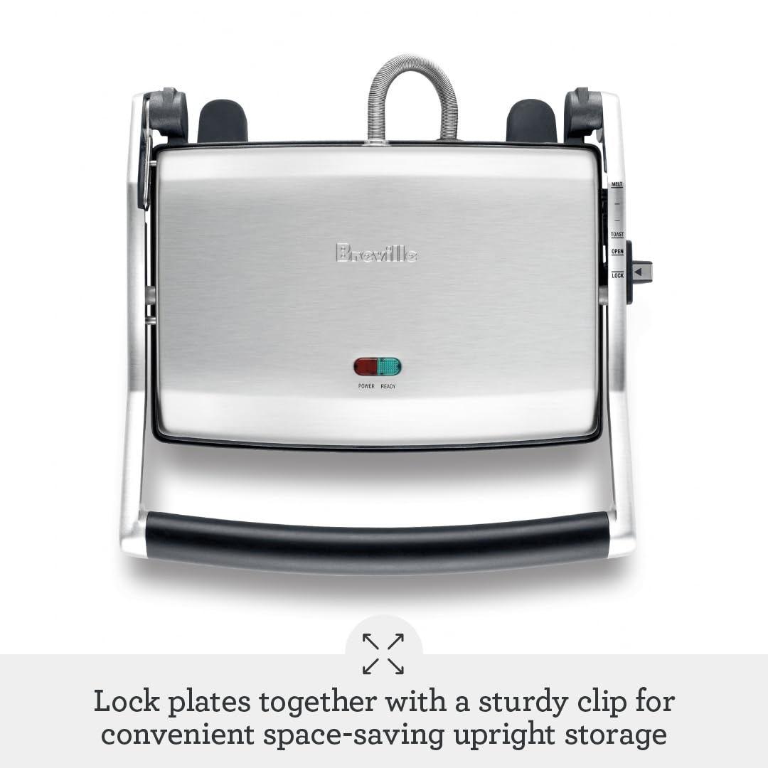 Breville BSG520XL Parrilla Panini con 4 Posiciones, color Acero Inoxidable