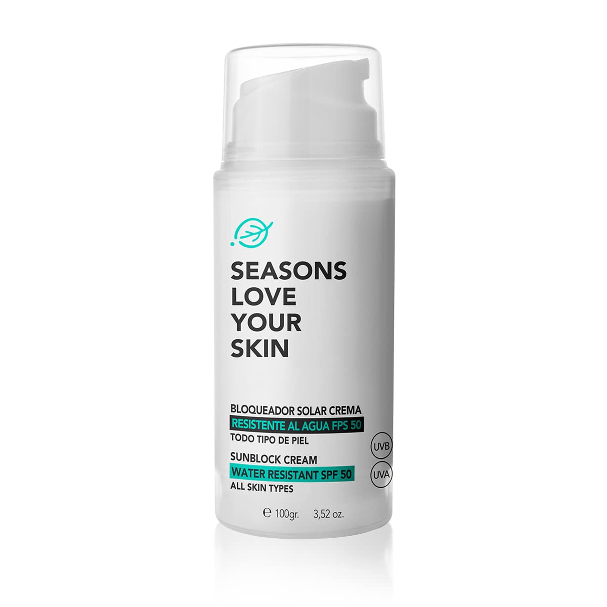 Bloqueador Solar Seasons Resistente Al Agua FPS50+ 100 ml para Mujer