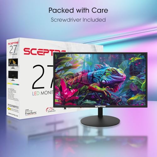 Monitor LED Sceptre 27 Pulgadas 1080P Negro 99% sRGB con 2 HDMI y Bocinas Integradas
