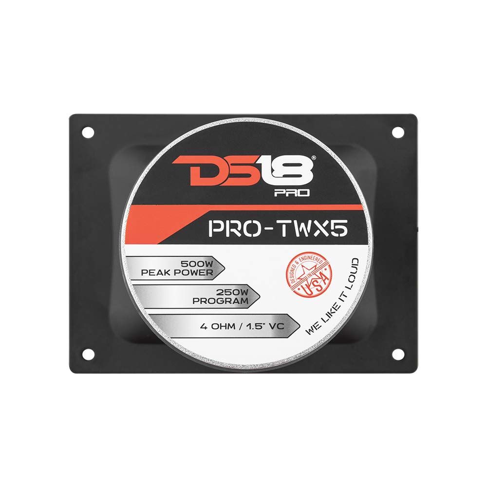 DS18 PRO-TWX5 - altavoz de agudos Super Bullet de aluminio de 1.5 pulgadas VC 500W Max, 250W RMS, 4 ohmios con tweeters integrados son los mejores en el mercado de audio profesional y Voceteo (1