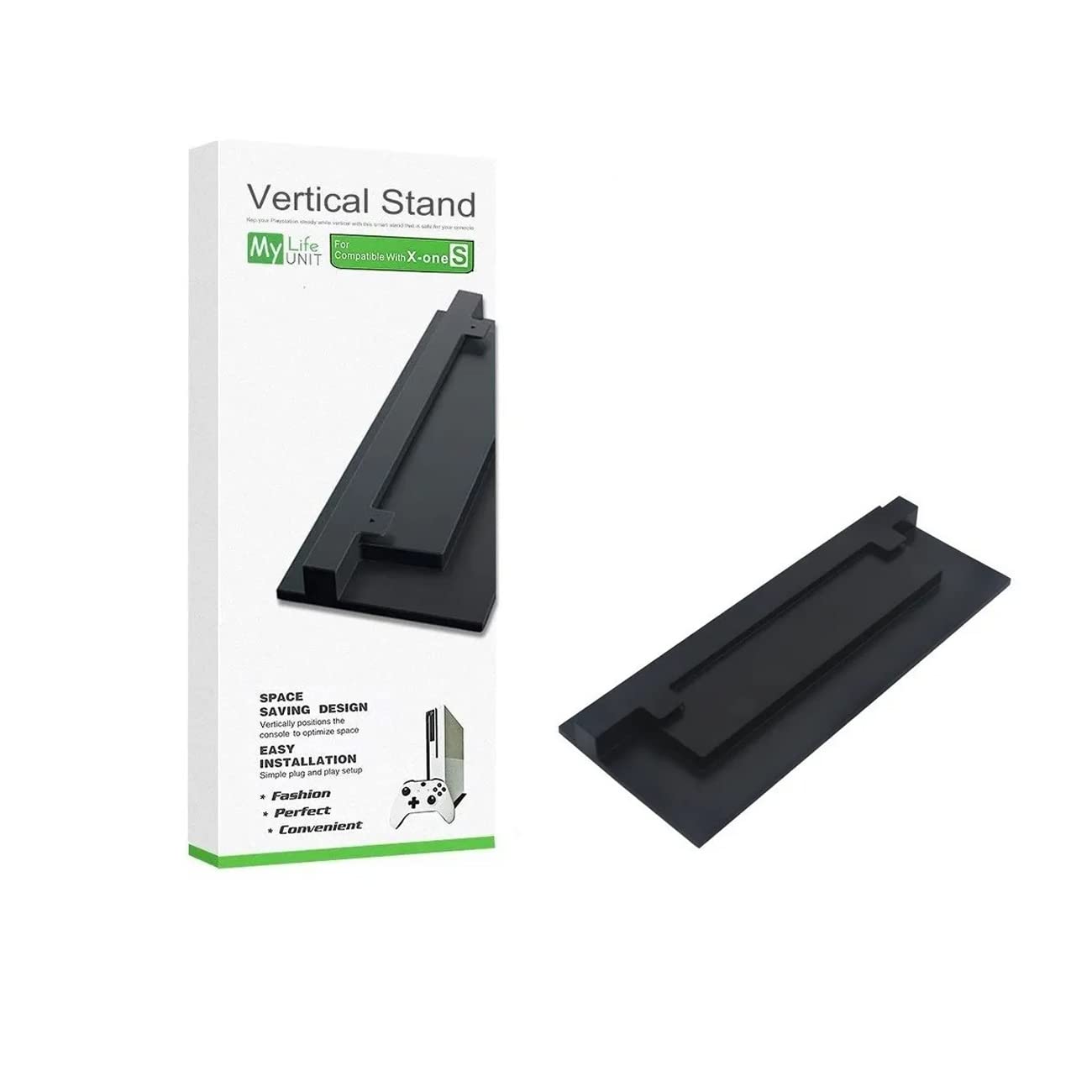 Ecoshopmaster Base Vertical Compatible con Consola Xbox One S (Negro)