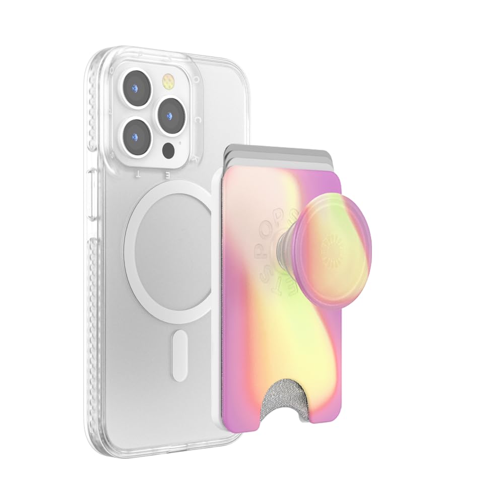 Portafolios para Teléfono PopSockets Negro con Agarre Expandible y Anillo Adaptador para MagSafe