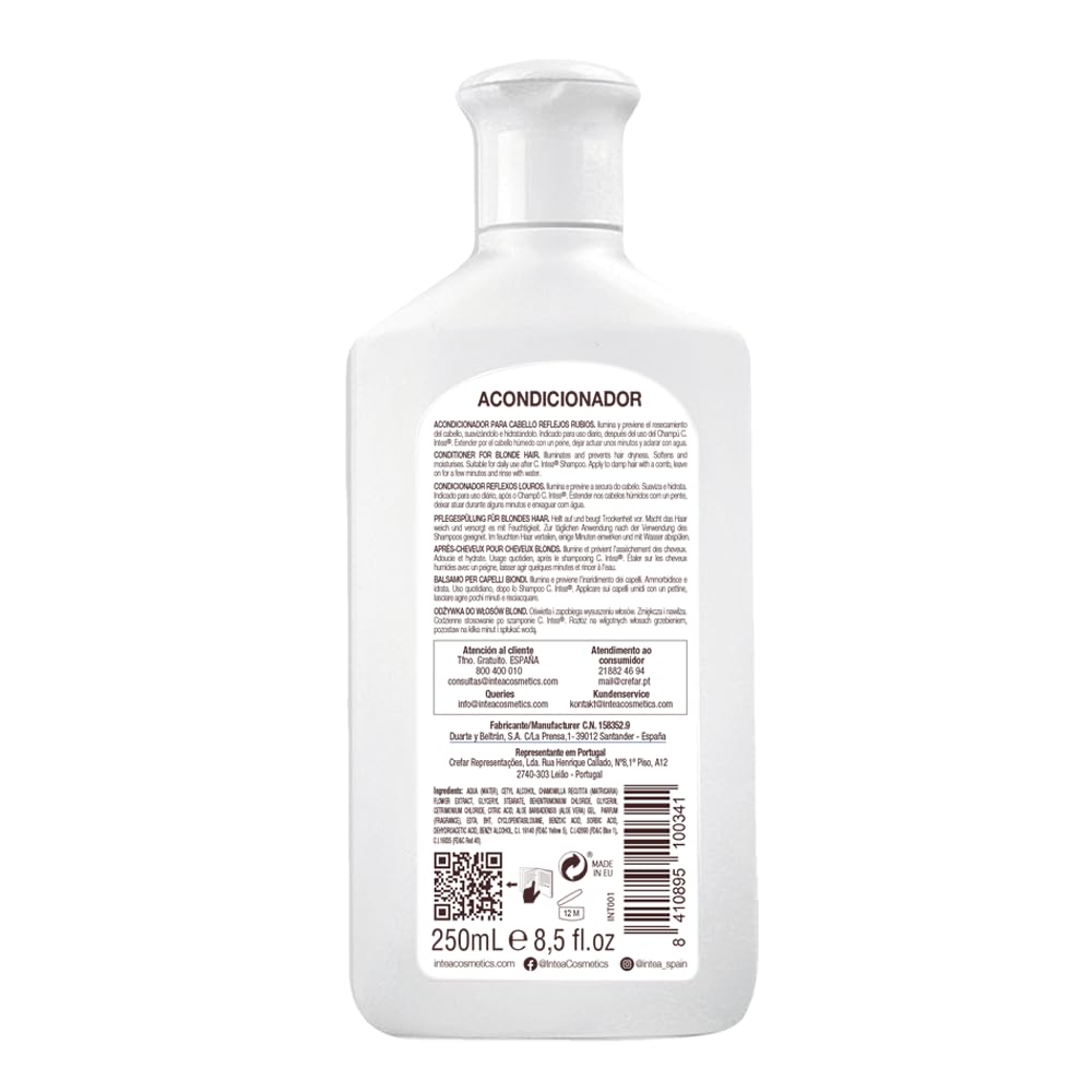 Intea InstaSkincare Premium Blonde Hair Conditioner with Natural Camomile Extract - Specifically Designed Conditioner For Blondes to Keep and Enhance Your Blonde Hair Colour (250 ml) by Camomila Intea