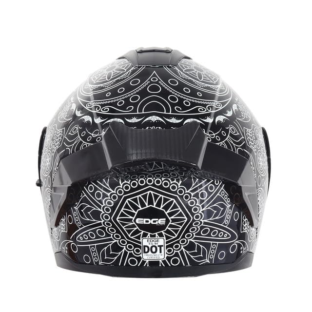 Casco para Moto Integral Boston - Casco Motocicleta Marca Edge - Visor Doble ANTIVAHO - Cascos para Motos Certificados Dot Moto - Accesorios para Moto Motocross Motocicleta Mujer Hombre (Neon, XL)