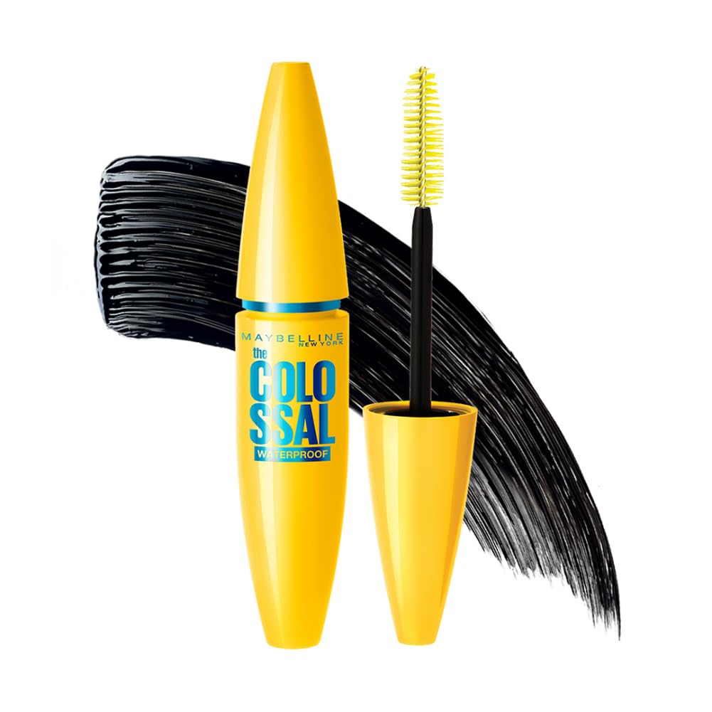 Maybelline Volume Express Colossal Mascara A Prueba de Agua, color Negro