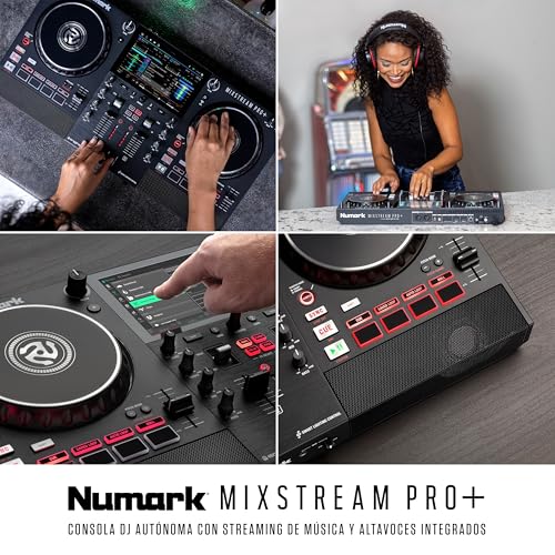 Controlador DJ Numark Mixstream Pro+ en Negro con Pantalla Táctil de 7 Pulgadas y Streaming por Wifi