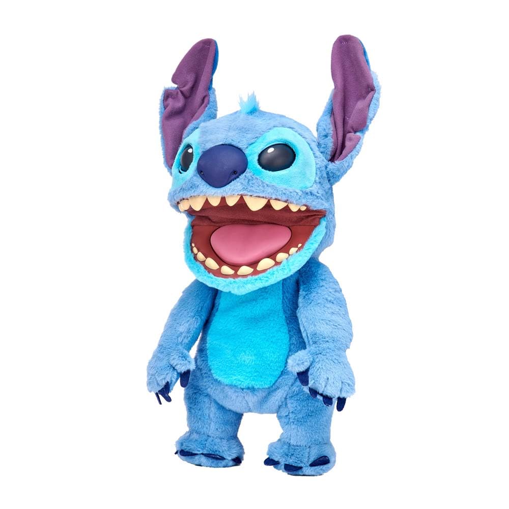 Disney Stitch FX - Peluche de Stitch de Lilo & Stitch, Peluche Electrónico de 45 cm, 100+ Combinaciones de Acciones y Sonidos, Juguete Realista con Sensores y Reacciones, 6+ años, Famosa (TTC29000)