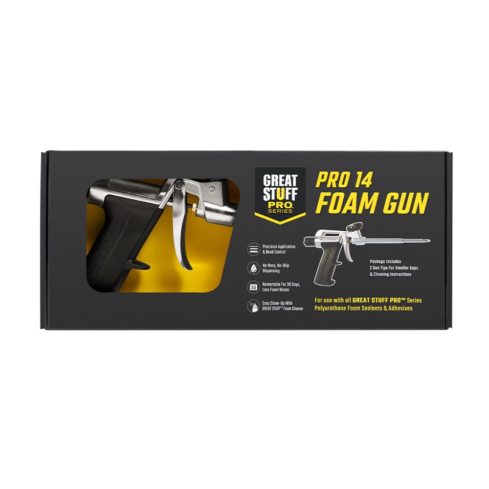 Great Stuff Pro 14 Pistola dispensadora de espuma, color plateado