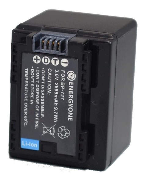 Bateria BP-727 para Videocamara CANON. Compatible: VIXIA HF-M52, VIXIA HF M50, VIXIA HF M500, VIXIA HF M506, VIXIA HF R32, VIXIA HF R30, VIXIA HF R300, HF R306, VIXIA HF M56, LEGRIA HF R36, LEGRIA HF R37, LEGRIA HF R38, VIXIA HF R800