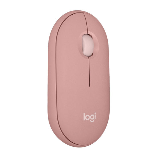 Logitech Pebble Mouse 2 M350s, estilizado Mouse inalámbrico Bluetooth, Ligero, Personalizable, clicks discretos, Easy-Switch, Windows, macOS, iPadOS, Android, ChromeOS - Rosa