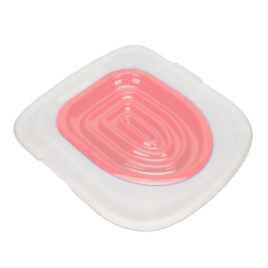 Entrenador de Inodoro para Gatos, Alta Capacidad de Carga, Bandeja Blanca con Soporte Interior Rosa para el Hogar