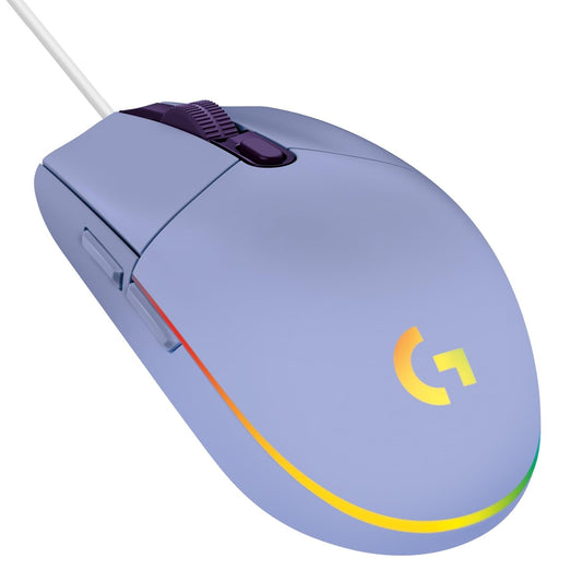Logitech G203 LIGHTSYNC Mouse Gaming con Iluminación RGB Personalizable, 6 Botones Programables Seguimiento de hasta 8,000 DPI, Ultra-ligero - Lila