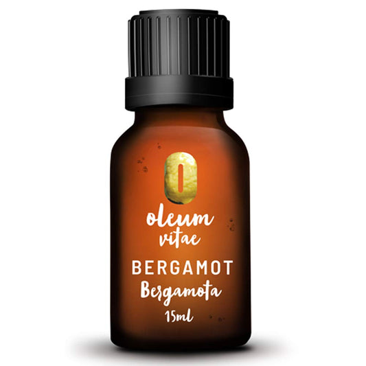 Aceite Esencial OLEUM VITAE Bergamota 100% Puro Orgánico 15 ml Certificado UK Hecho en India