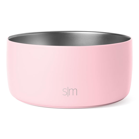 Tazón de Agua Grande Simple Modern Acero Inoxidable Reutilizable Blush para Mascotas
