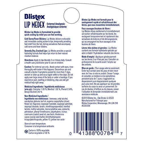 Blistex Lip Medex Stick Value Pack 3 unidades
