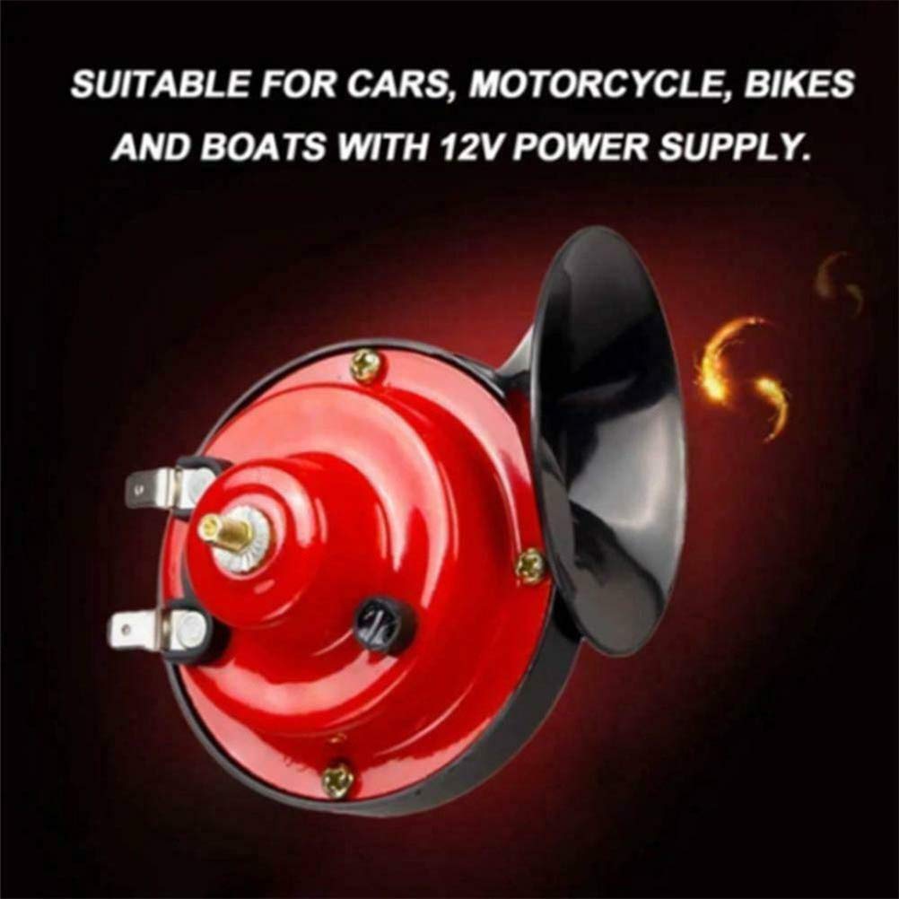 Bocina de Coche de Doble Tono, Bocina de Tren de 120 DB para Camiones, Bocina de Caracol Eléctrica de Aire, Bocina de Caracol para Motocicleta para Coche y Motocicleta (Colores variados)