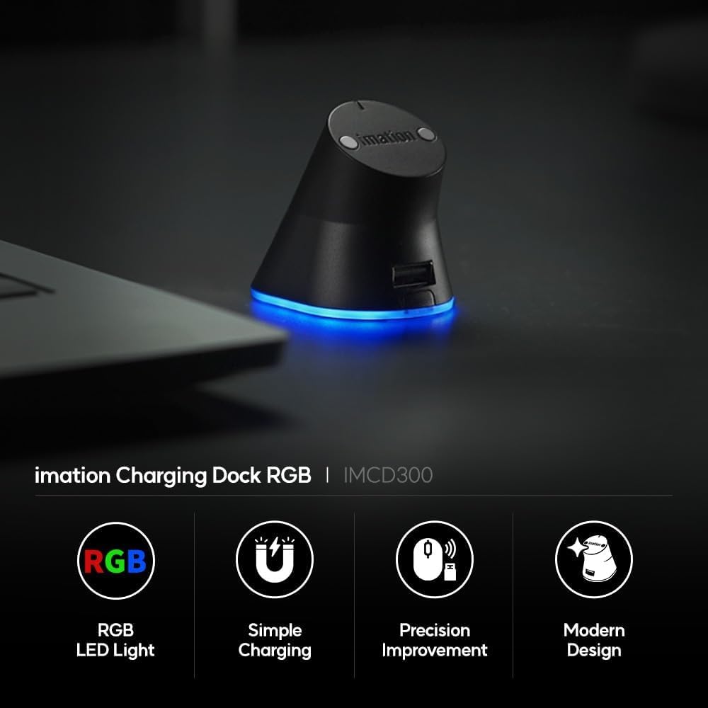Base de carga RGB para mouse Logitech G PRO X Superlight DEX/2/1, G502, G502 X Plus, G502 X Lightspeed, G703, G703 Hero, G903, G PRO Wireless - Sistema de carga Powerplay para ratones de computadora