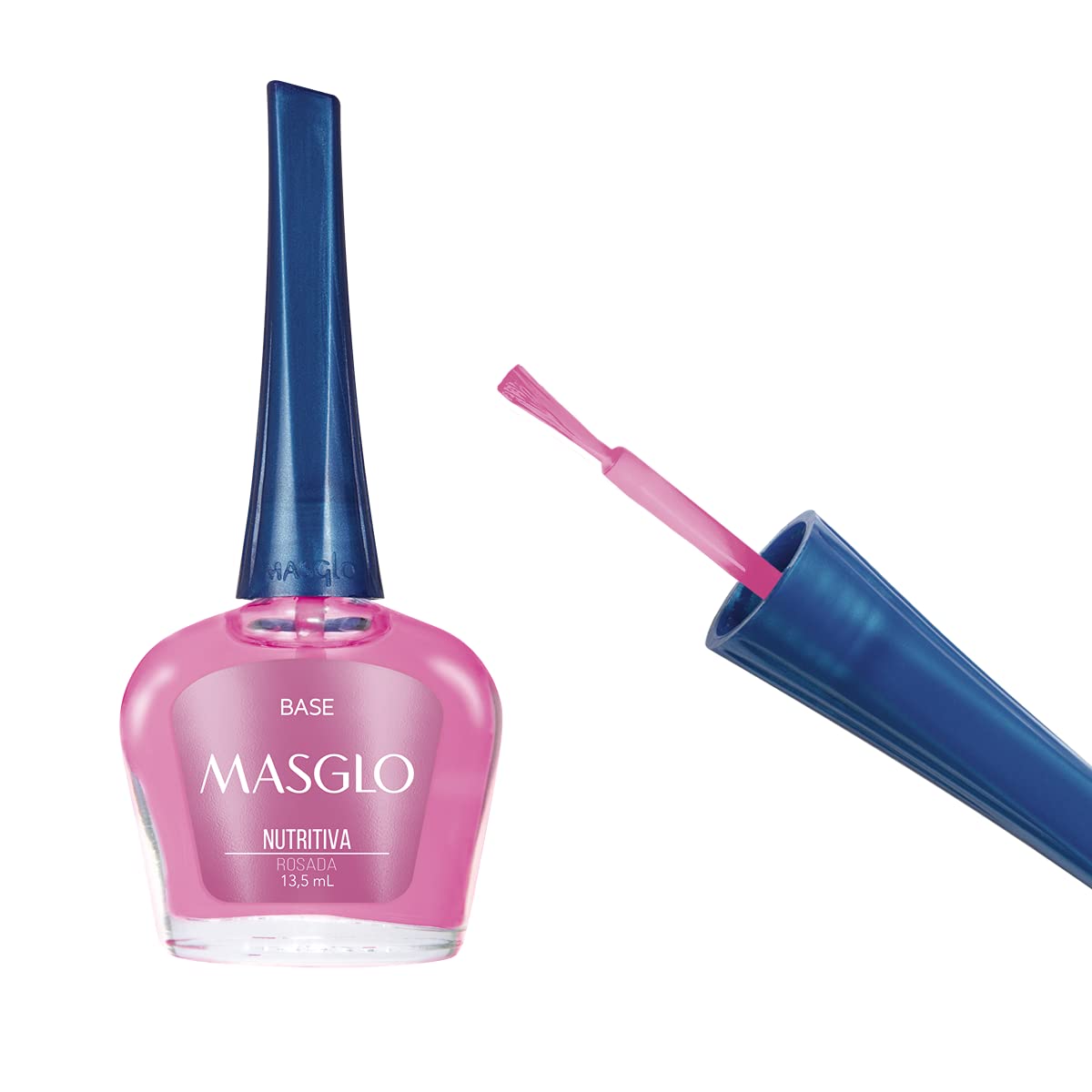 Masglo Juego de 4 esmaltes de uñas de protección y brillo (2 capas base – 2 capas superiores) – Kit 2 bases y 2 brillos 0.5 onzas líquidas.