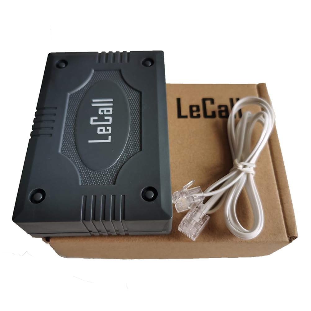 LeCall TCS1800 - Interruptor de teléfono de 2 líneas, 1 adaptador de teléfono, permite un teléfono con cable o inalámbrico de una sola línea para usar 2 líneas telefónicas