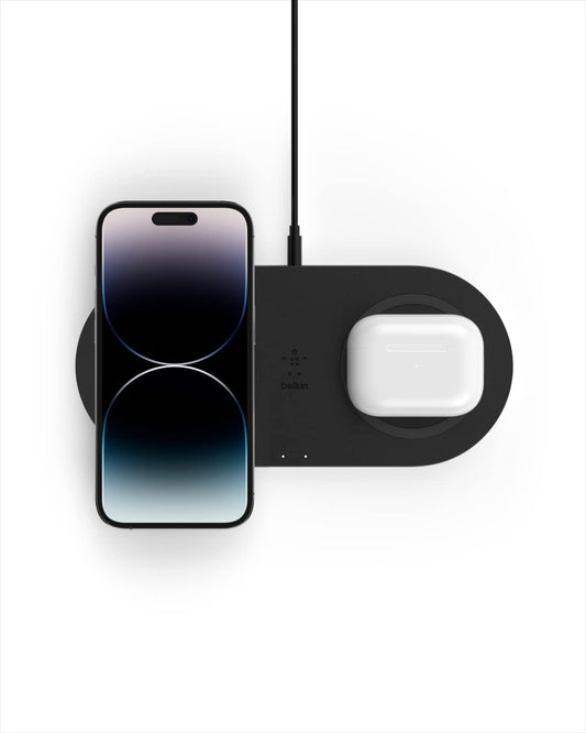 Belkin WIZ002TTBK Base de carga inalámbrica doble BOOST CHARGE ,Negro