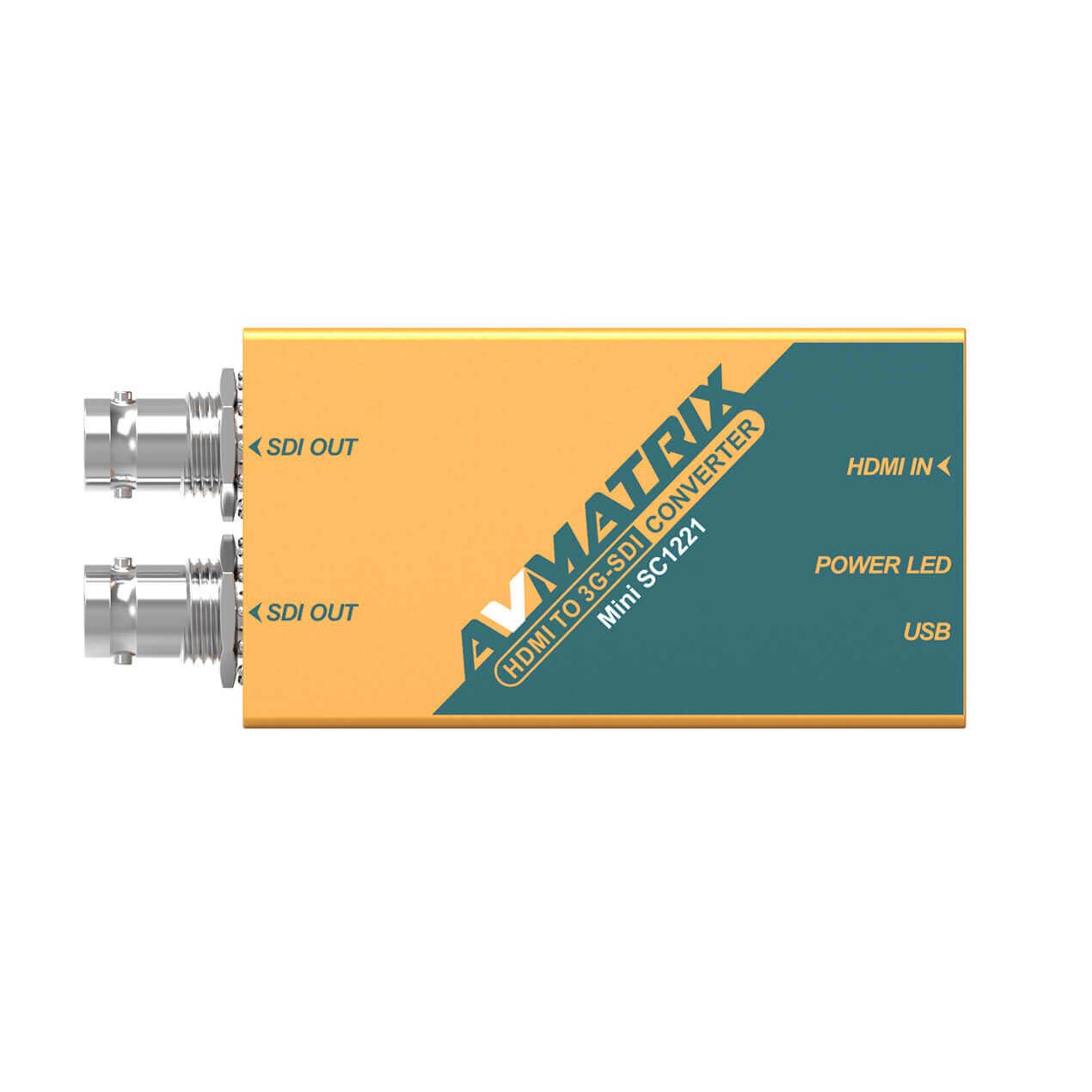 AVMATRIX Mini SC1221 - Convertidor de emisión HDMI a 3G-SDI para usuarios con conectores SDI y HDMI de tamaño completo (SC 1221 (HDMI a 3G-SDI))