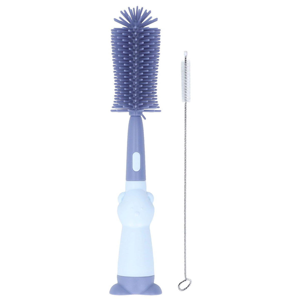 Limpiador de Escobillas para Biberones, Juego de Escobillas para Biberones para Niños Ampliamente Aplicable Limpiador de Pezones para Tetinas (Azul)