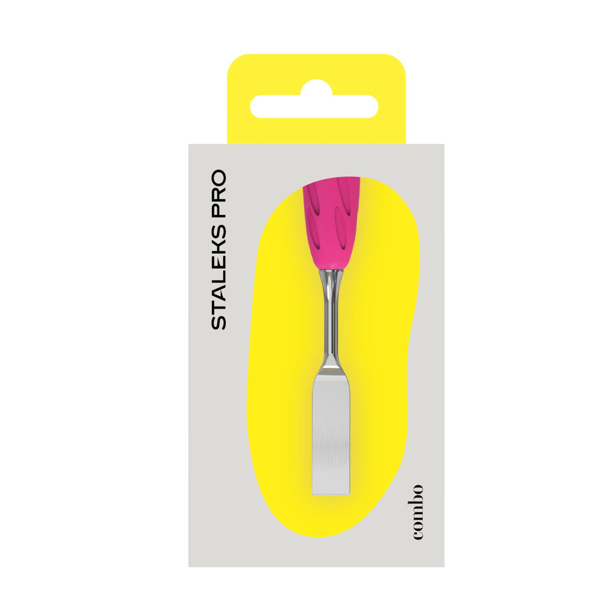 Staleks Combo Uniq 18: Empujador Plano Recto Para Mango Modular, Ideal Para La Zona De Los Senos Paranasales Y El Cuidado De Cutículas.