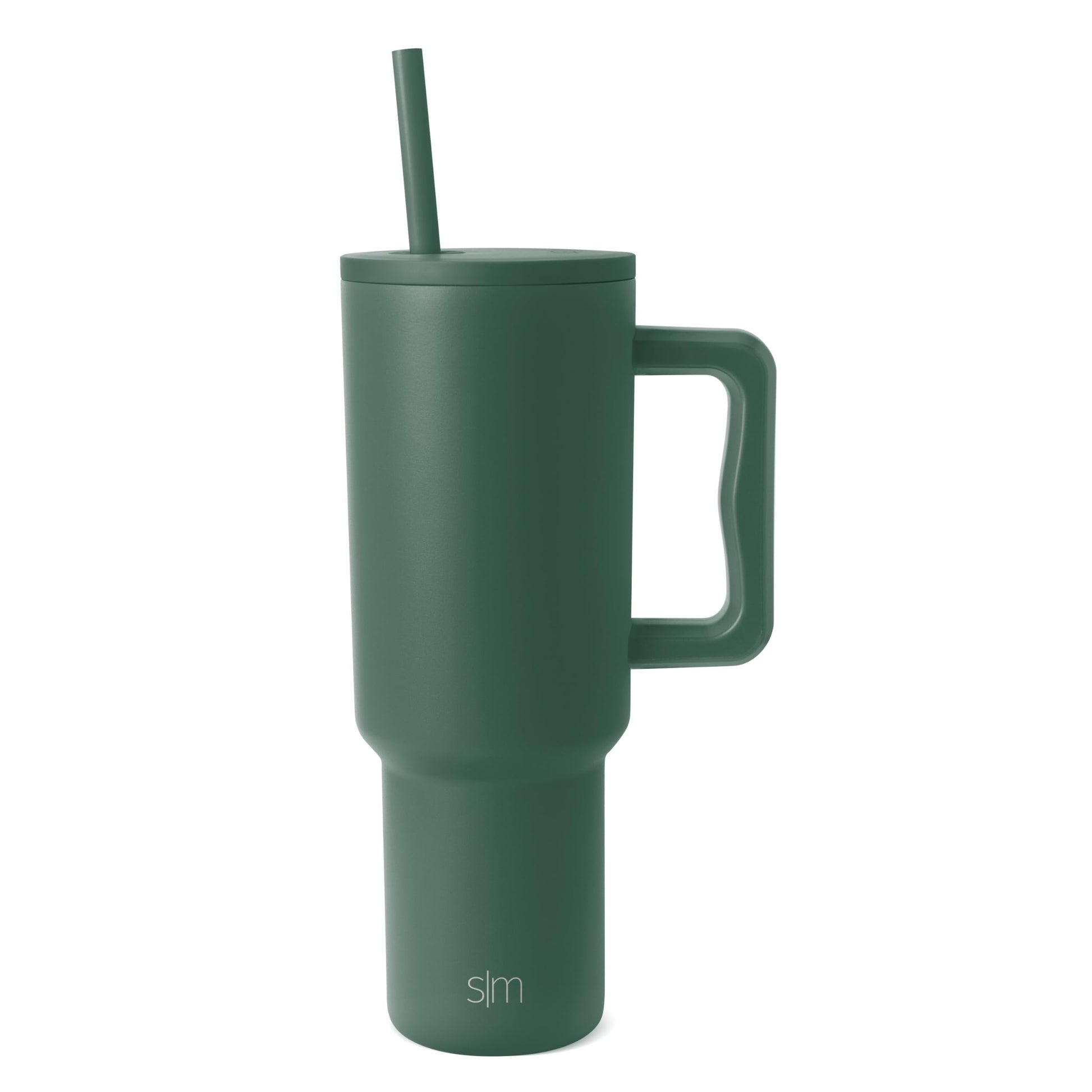 Vaso Térmico Simple Modern Retro Mint con Asa y Pajita