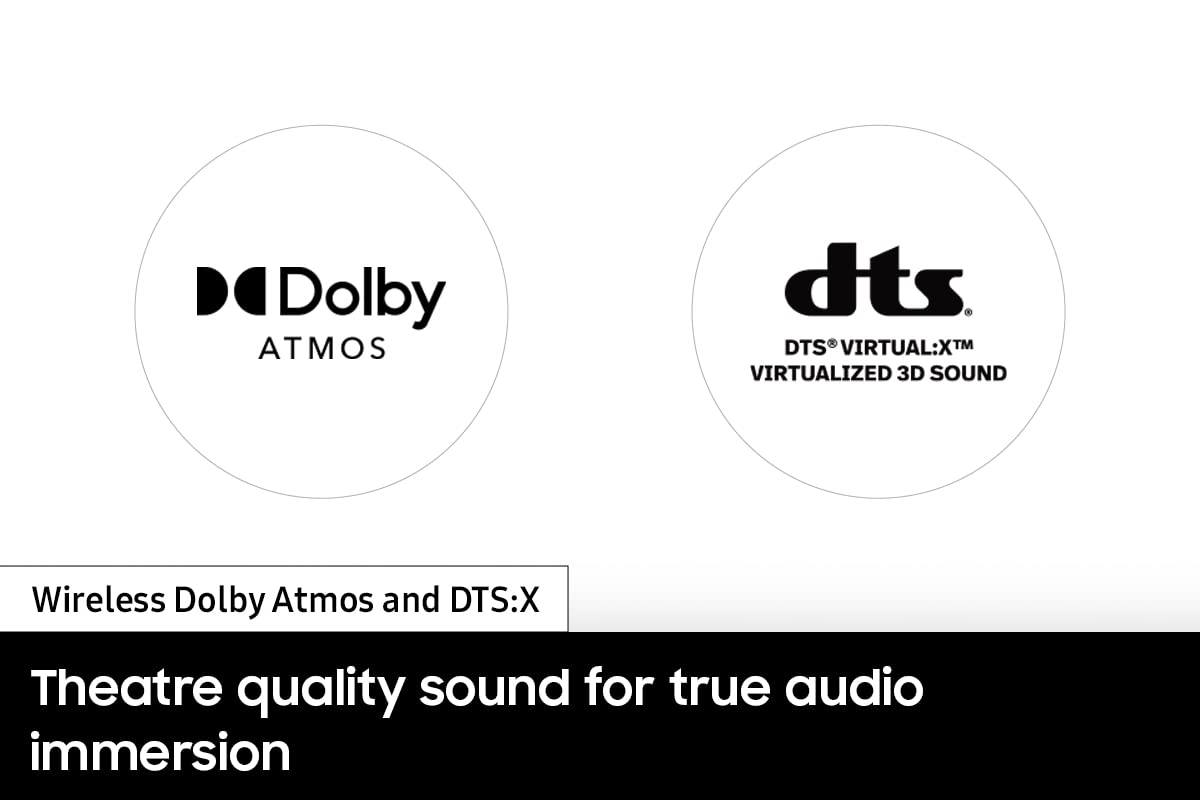 SAMSUNG HW-S60B Barra de Sonido de 3.1 Canales con Dolby Atmos, DTS Virtual:X Q Symphony, Sonido adaptativo, Modo de Juego, conexión Bluetooth, 2022