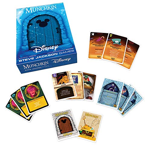 Juego de Cartas USAOPOLY Munchkin Disney con Personajes y Villanos